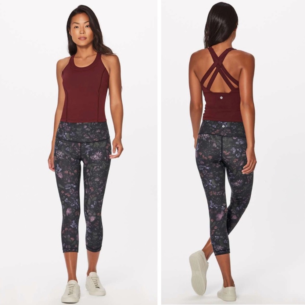 Lululemon Wunder Under Crop (Hi-Rise) (Full-On Luxtreme 21") Frozen Flourish - Picture 12 of 12